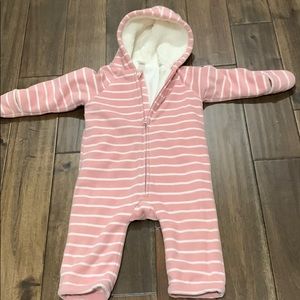 Old navy sweater onesie pink stripes